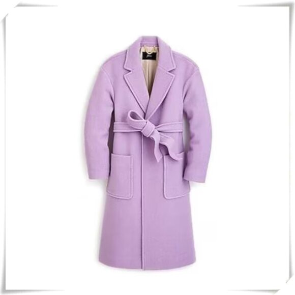 J. Crew Jackets & Blazers - J. Crew Boiled Wool Long Midi Wrap Robe Winter Coat Jacket in Purple - XXL